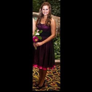 Flirty Fun Black and Pink Strapless Dress